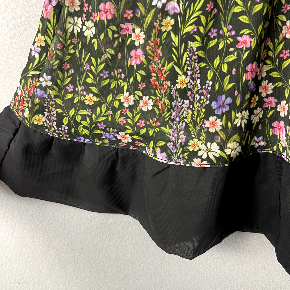Amanda Uprichard Babydoll Dress Womens Medium Floral Whimsigoth Fairy READ - Picture 8 of 16